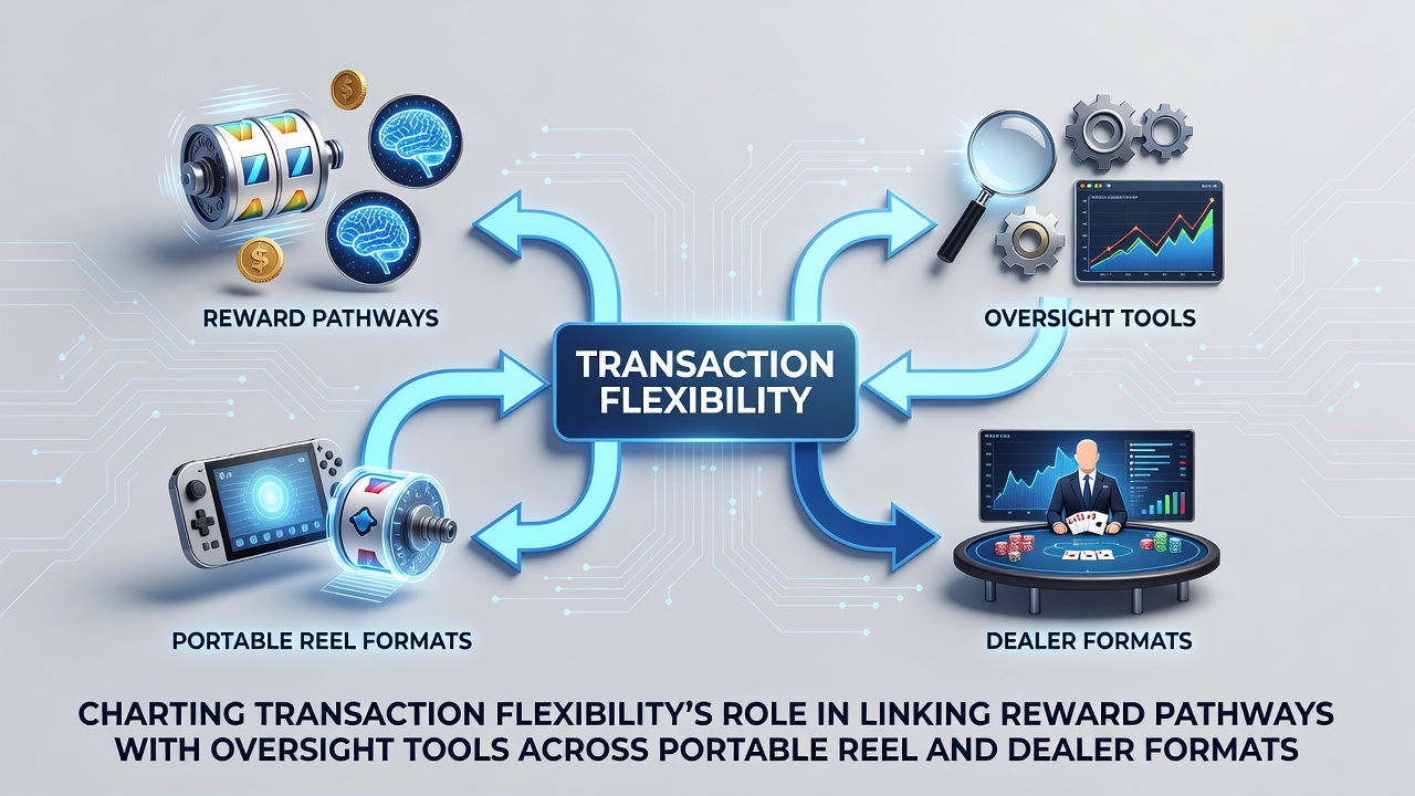 Illustration der Transaktionsflexibilität in mobilen Casino-Formaten mit Walzen und Live-Dealer