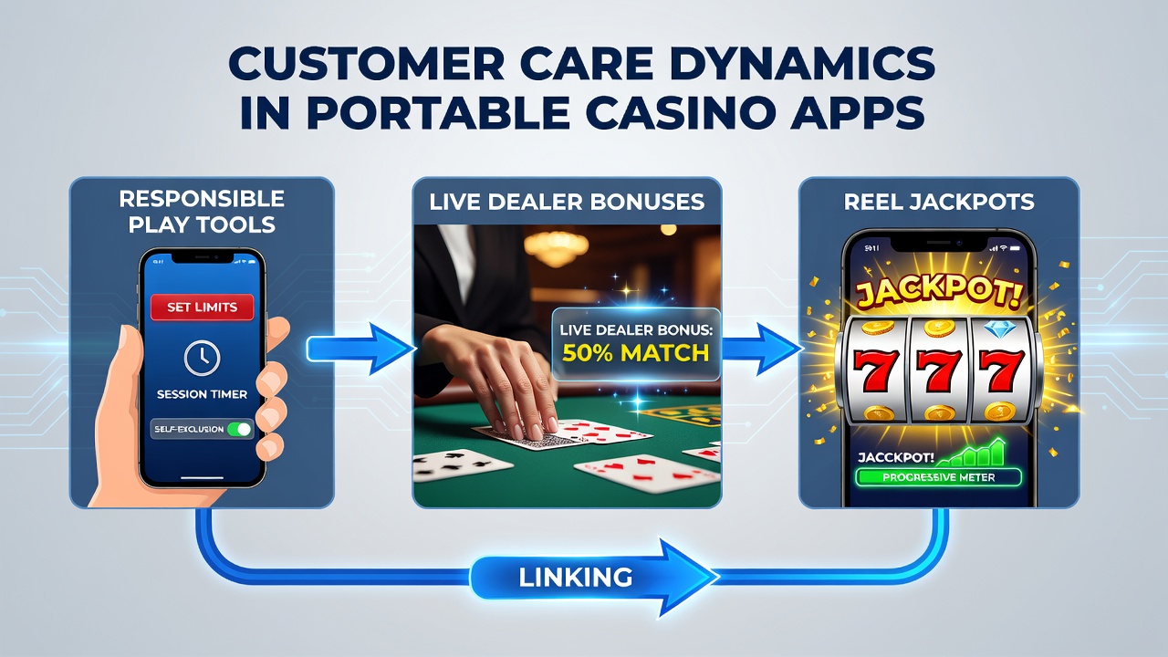 Mobile Casino-App mit integrierten Schutzfunktionen und Bonusanzeigen auf einem Smartphone-Display