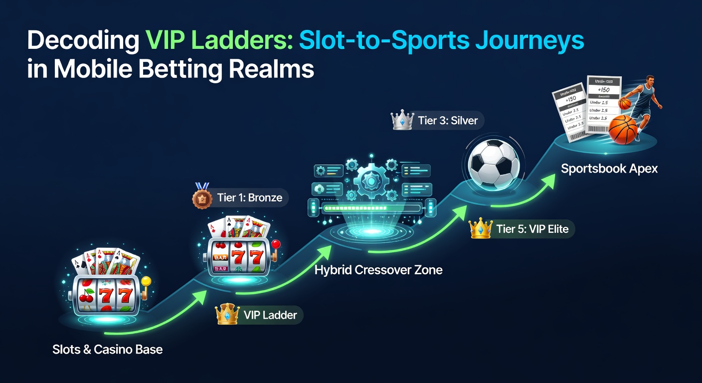 Smartphone mit geteiltem Bildschirm: Links Slot-Rollen, rechts Live-Fußballwette mit VIP-Status-Anzeige