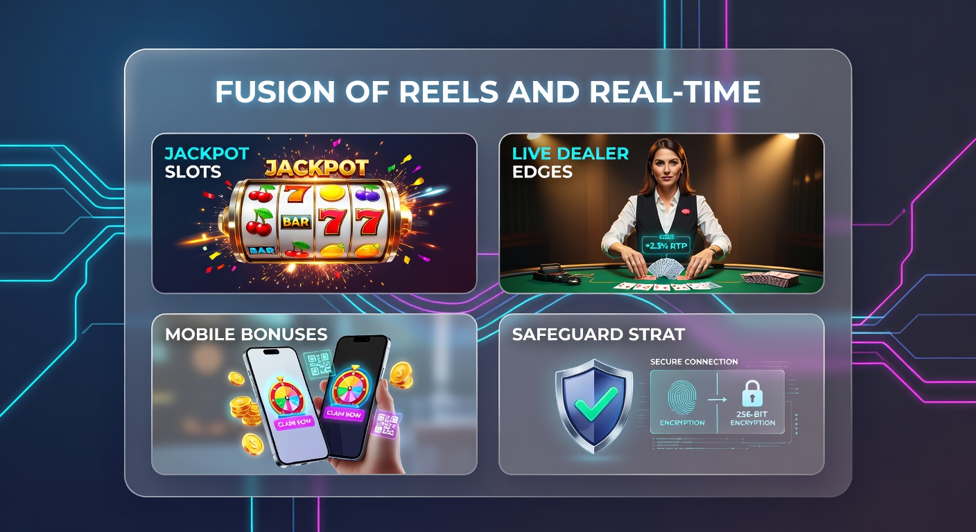Live-Dealer an einem opulenten Tisch mit integrierten Slot-Elementen und Jackpot-Anzeigen im Hintergrund