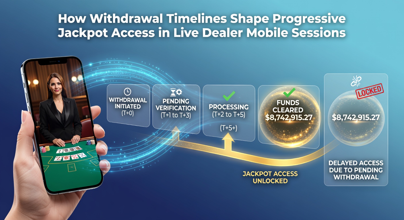 Mobile Live-Dealer-Session mit progressivem Jackpot-Display auf Smartphone