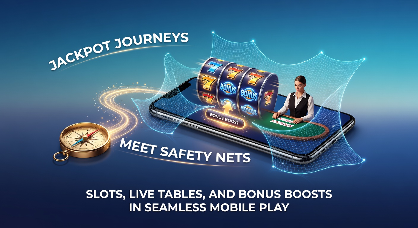 Smartphone zeigt Slot-Maschine mit progressivem Jackpot und Sicherheitsikonen im Hintergrund