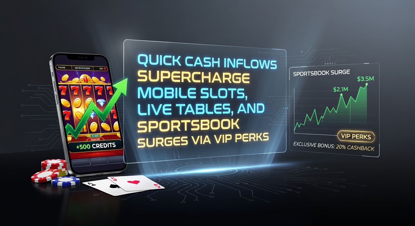 Smartphone mit blitzschnellen Einzahlungen und aufleuchtenden VIP-Symbolen in einem mobilen Casino-App